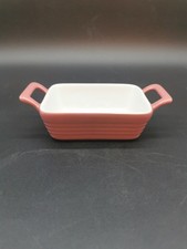 Mini Raspberry Pink  Rectangular Oven Gratin Dish Stoneware
