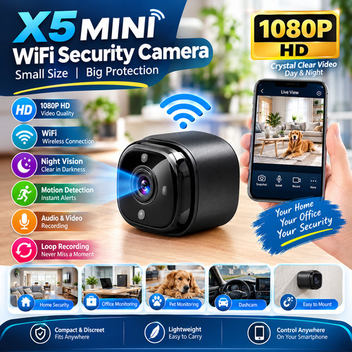 Mini 1080p camera wifi - hd,