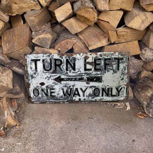 Metal distressed look turn - metal,