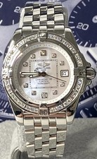 Ladies Breitling Cockpit A71356 Diamond Bezel & Mother Of Pearl Dial 32mm Rare!!