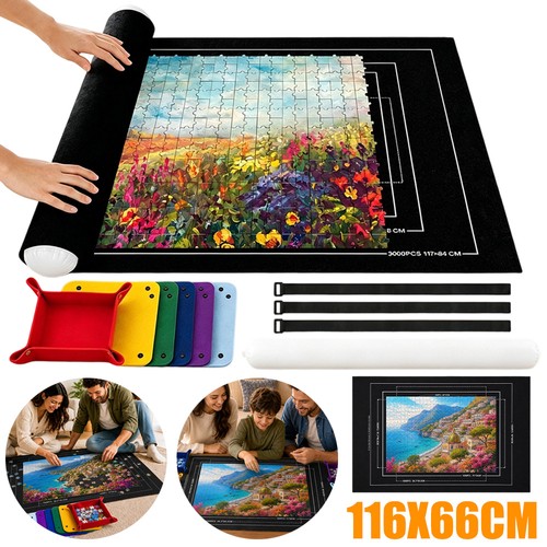 Roll jigsaw puzzle mat felt - up,