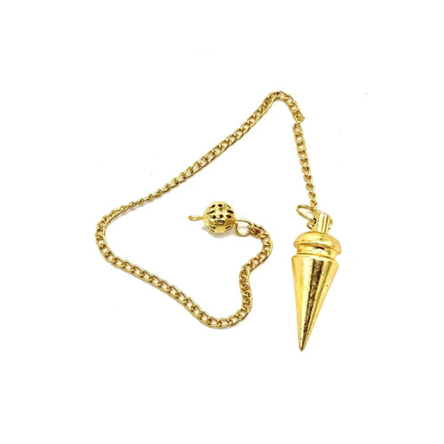 Gold pointed metal pendulum - pointed,