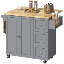 HOMCOM Rolling Kitchen Island