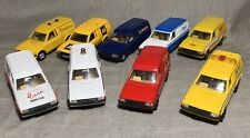 Vintage Corgi Escort 55 Van Collection. 9 Vans, Pizza, Gas, AA, RAC, Mail, Red *