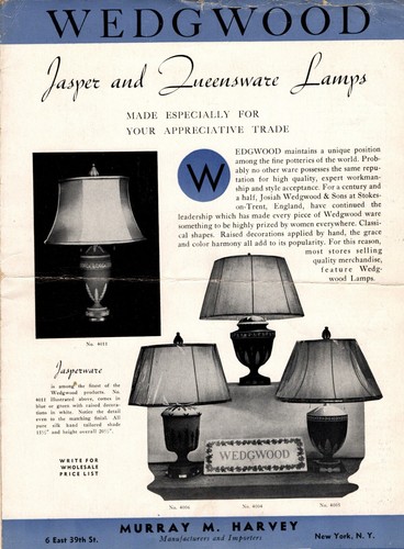 Wedgwood lamp catalog 1960 - catalog, 1960's