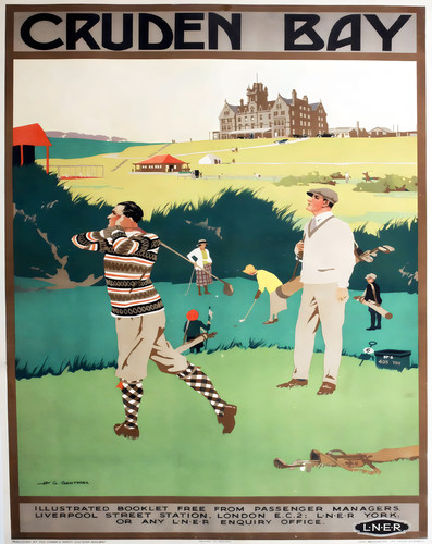 Lner cruden bay - golf, poster