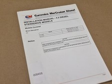 Cummins MerCruiser 4.2 Diesel Sterndrive Installation Manual MS ES 90-860095040
