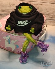 Handmade Crochet Frog Doll