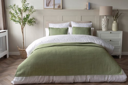 Bed runner filled cushion sage - bed,