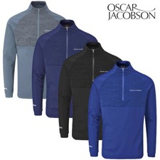 OSCAR JACOBSON LEXINTON MENS CAMO PRINT 1/4 ZIP GOLF JUMPER @ 60% OFF RRP !!