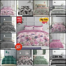 Duvet Cover Set 4Pc Complete Bedding Set With Matching Pillowcase & Fitted Sheet