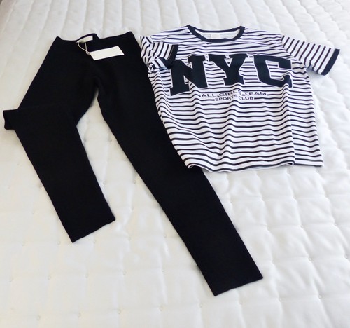 Zara girls black ribbed - girls,