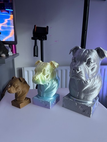Black bust staffordshire - black,