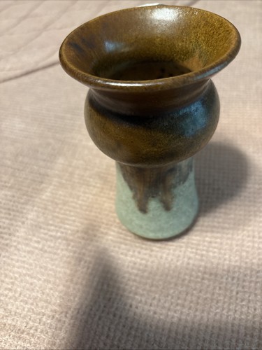 Glazed pottery vase - pottery, tall