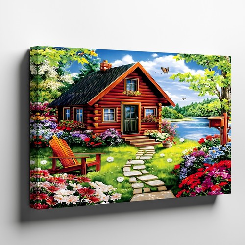 Cozy log cabin with - log,