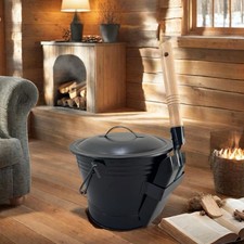 Ash Bucket with Lid and Shovel