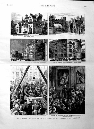 Original old antique print - old,