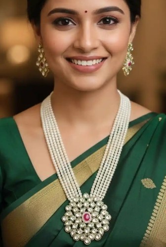 Pearl rani haar necklace set - pearl,