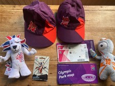  2012 Olympics Games Bundle Adidas Caps ,Guide/Map Tickets, toys,fridge magnet
