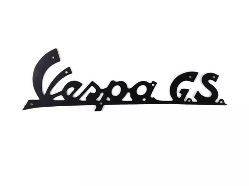 Vespa black legshield badge - gs,