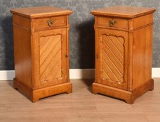 Pair of Gothic Revival Oak Bedside Cabinets | Aesthetic Period Nightstands