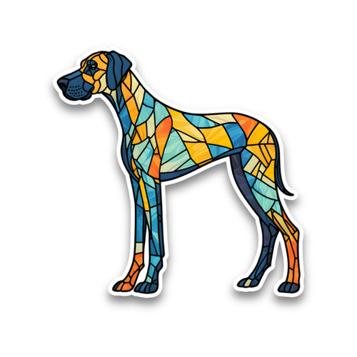 Great dane dog - great, stained
