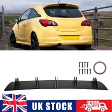 For Vauxhall Corsa VXR ABS Rear Diffuser Fins Lip Spoiler Lower Bumper Splitter#