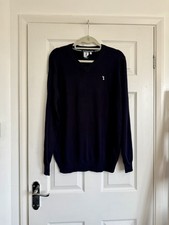 Mens Tottenham Hotspur Official Merchandise Navy Blue Cotton Blend Jumper Size L