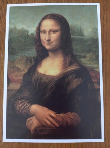 Mona lisa postcard - mona,