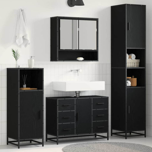Bathroom furniture set - bathroom, black