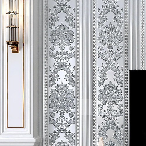 Silver grey wallpaper glitter - grey,