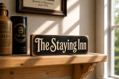 The staying inn pub sign - inn,