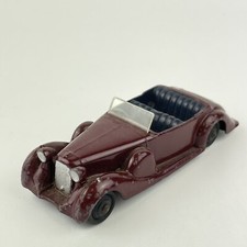 Vintage Early Dinky 38c Lagonda Maroon Blue Seats Black Hubs Car