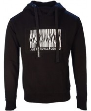 CAVALLI Hooded Sweat Barcode Logo Chest