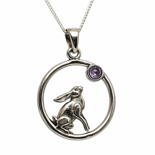 Moon gazing hare amethyst - hare,