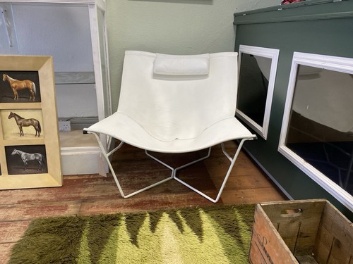 Large vintage white leather - vintage,