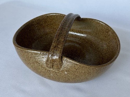 Rustic studio pottery basket - pottery,