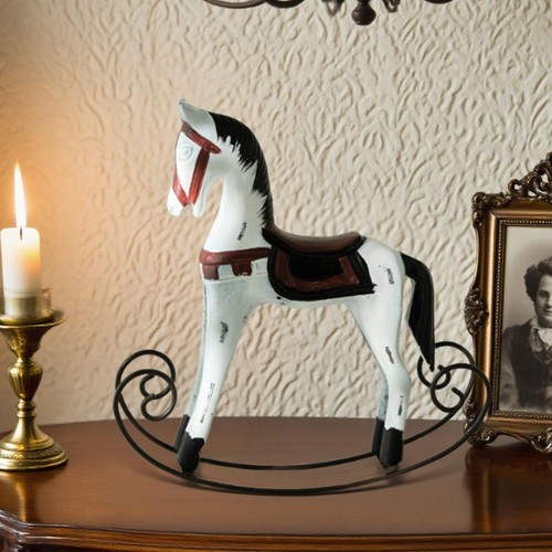 Wooden horse figurine - wooden, rocking