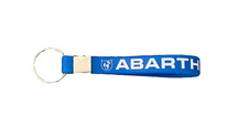 Fiat Abarth Blue Rubber Strap Keyring. 595 500 124 Competizione .