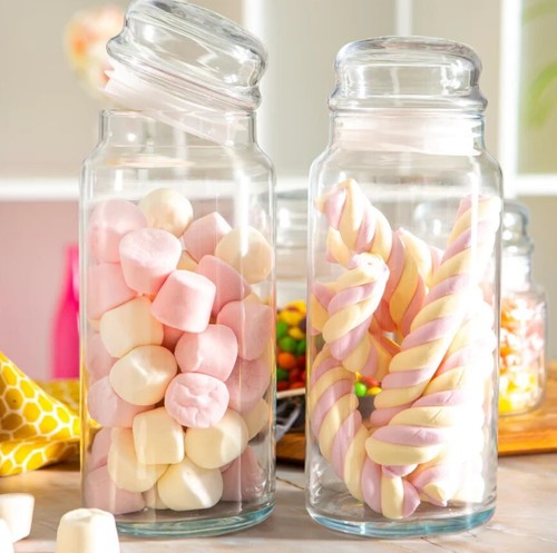 Pop glass jar airtight - glass, lid