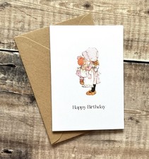 Sarah Kay SMALL A6 NOTECARD Happy Birthday - minimalist  design - blank inside 