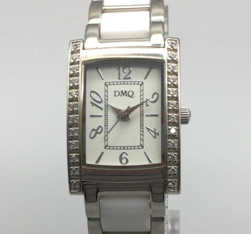 Dmq qvc tank womens watch - cz,
