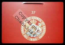 Close up of Aberdare UDC crest original 35mm colour slide