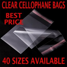 Clear cellophane bags - clear, cello