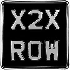 6.5x6.5 novelty black and silver Kids car motorcycle pressed number plate metal