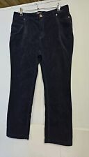 Per Una Jeans Velvet Touch -  Premium Soft Cotton Black Trousers UK 16 W 34 S