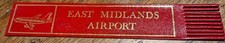 East Midlands International Airport 🛬 Red Vintage Leather Bookmark GVC!! A138