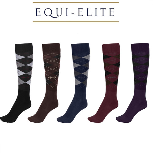 Pikeur knee checked socks - checked,