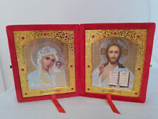 Russian Orthodox Icon Jesus Christ & Holy Mother Christian Religious Icon
