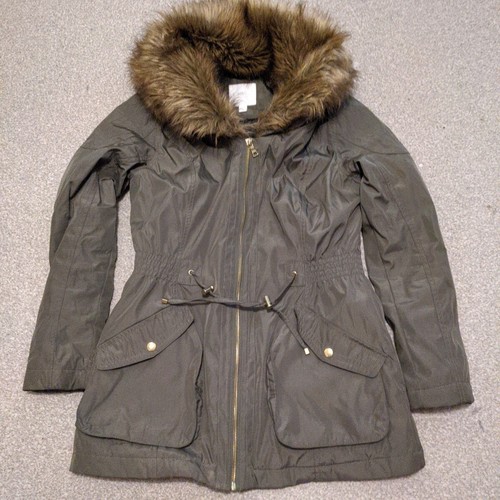 Khaki coat jacket mid - m&s,